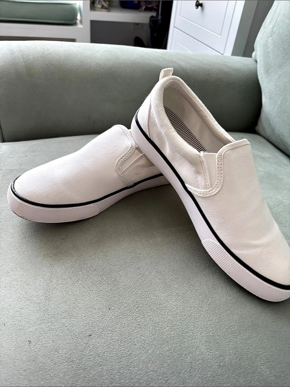 one day Slip-On Sneakers in White Like New